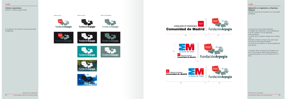 fundación arpegio desarrollo de manual de identidad corporativa