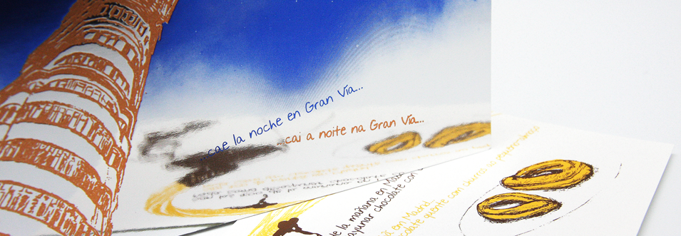 diseño de packaging con postales