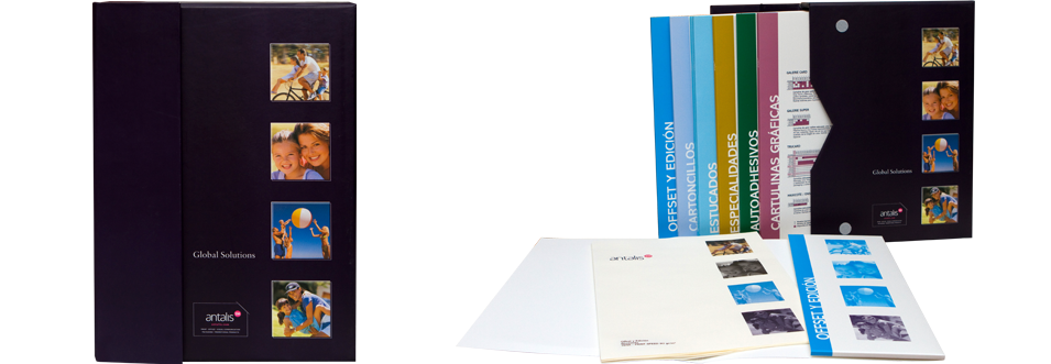 diseño de muestrario de papeles