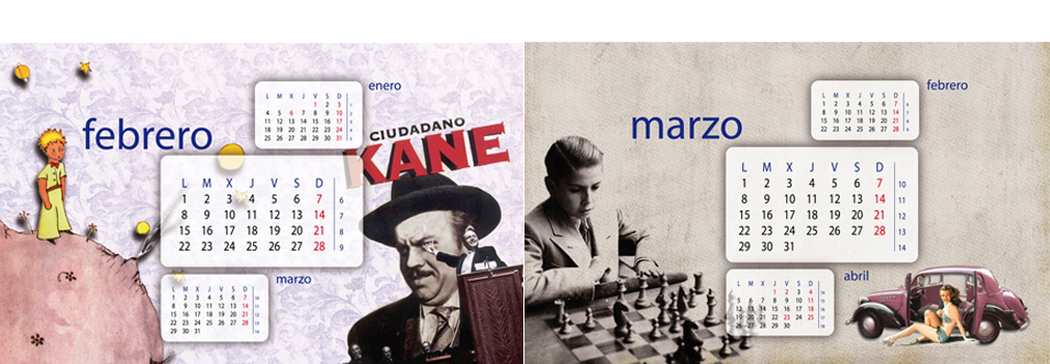 diseño y maquetación de calendario conmemorativo