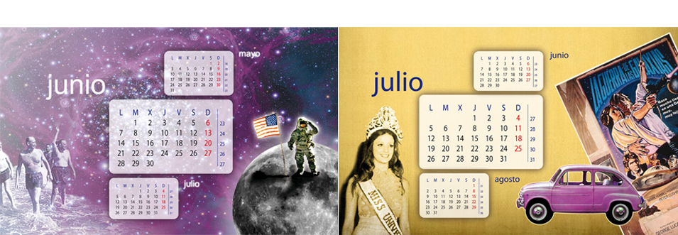 diseño y maquetación de calendario conmemorativo