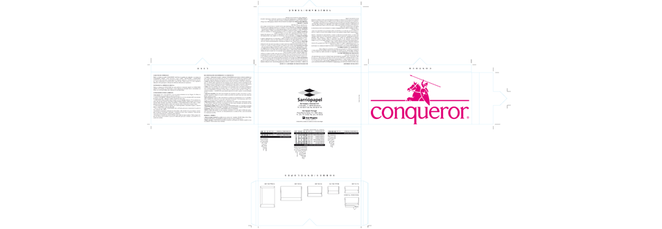 diseño de caja desplegable para conqueror