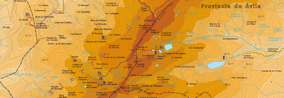 plano cartográfico de la sierra de béjar