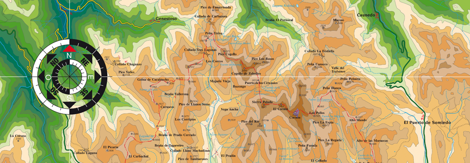 plano cartográfico del valle de laciana